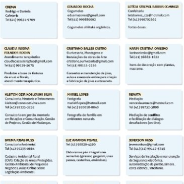 Boletim de Produtos e Serviços da Comunidade Turmalina