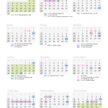 Calendário escolar 2021